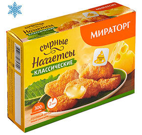 Наггетсы 300г МИРАТОРГ  куриные Классические м/уп