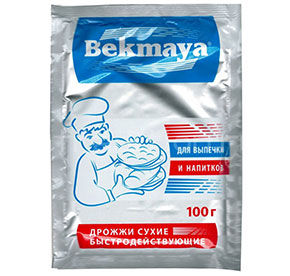 Дрожжи хлебопекарные сухие быстродействующие "Бекмая" 100 гр