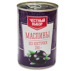 Маслины с косточкой Честный выбор 280гр