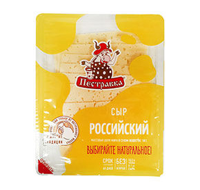 Сыр Российский Пестравка 50% нарезка 125г [м]