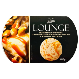 Мороженое Lounge сливочное соленая карамель с арахисом 450гр [м]