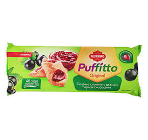 Печенье Puffitto слоеное с черной смород.125г м/уп