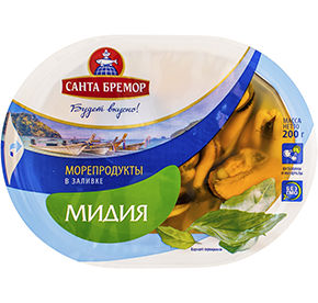 Мясо мидии в заливке Санта Бремор 200гр