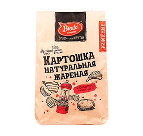 Картошка жареная BRUTO рифлёная с розовым перцем м/уп крафт 150гр