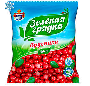 Ягоды брусника замороженные Зеленая грядка 300гр