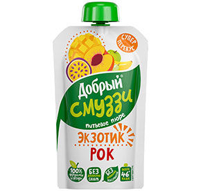 Фруктовое пюре Добрый Экзотик рок 110гр