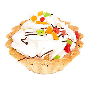 Пирожное песоч."Корзиночка с белковым кремом" 1шт ИнвестРегион