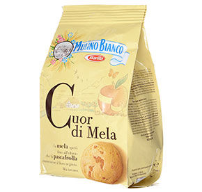 Печенье Mulino Bianco сдобное Cuor di Mela с яблочной начинкой 250гр