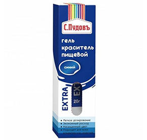Гель-краситель пищевой Синий Пудовъ тюбик/картон 20г