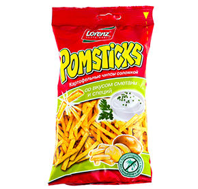 Соломка 100 г Pomstiks картофельная со сметаной м/уп