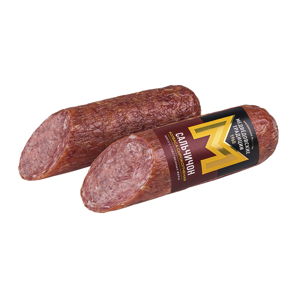 Колбаса сырокопченая Сальчичон 1 кг Медвёдовские традиции 1100₽