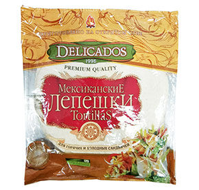 Мексиканская лепешка оригинальная Tortillas Delicados 400гр