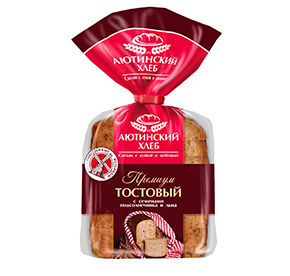 Хлеб Аютинский тостовый Премиум с семенами подсолнечника и льна нарезной му 330гр 97₽