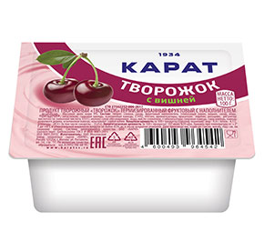 Продукт творожный Творожок с наполнителем Вишня 9% 100гр