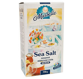 Соль Marbelle морская мелкая к/у 0,75кг