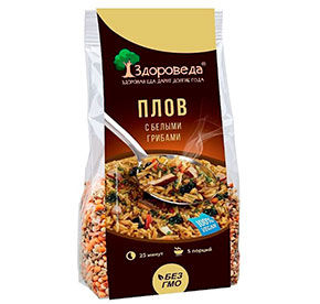 Плов Здороведа с белыми грибами 250г м/уп