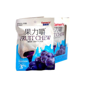 Мягкие конфеты "FRUIT CHEW" с фруктовой начинкой виноград и клубника