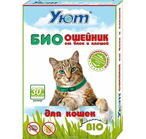Ошейник от блох и клещей для кошек Уют 30см