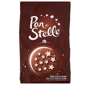 Печенье Mulino Bianco сахарное Pan di Stelle с какао и шоколадом 350гр