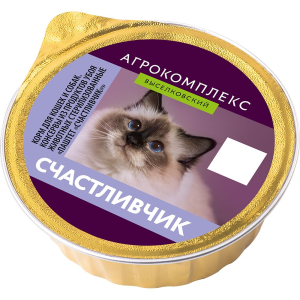 Паштет для кошек и собак Счастливчик Агрокомплекс 100гр