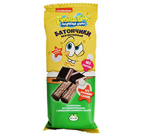 Батончики безглют. Губка Боб с шоколадной начинкой витамин. м/у 20г Умные сладости