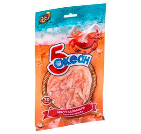 Кальмар соленый вкус краба Пятый Океан 70гр