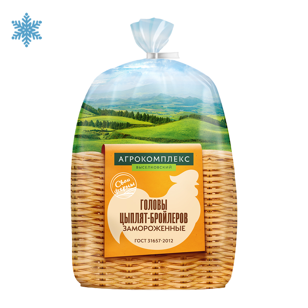Головы ЦБ замороженные Агрокомплекс 1кг 120₽