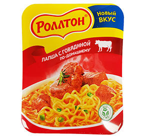 Лапша с говядиной по- домашнему "Роллтон" (лоток 90г)