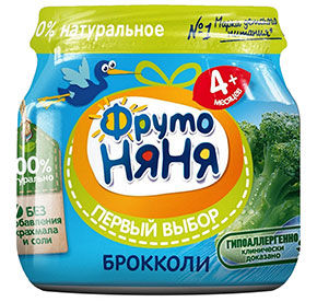 Фрутоняня Пюре из Брокколи {с 4,5 мес} 80г.