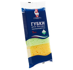 Губки кухонные крупнопористые Lomberta 3шт
