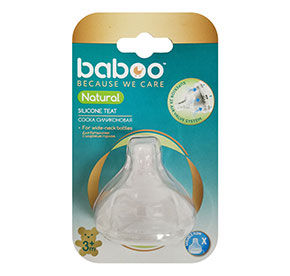Соска силиконовая Natural переменный поток Baboo