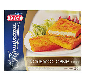 VICI Мясо кальмара в панировке замороженное 300гр