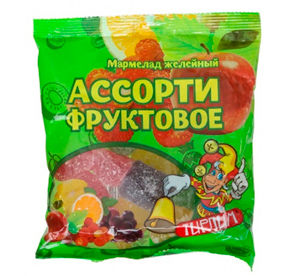 Мармелад Тирлим желейный Ассорти фруктовое м/уп 250гр