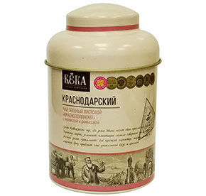 Чай зеленый Века листовой Краснополянскiй с мелиссой и ромашкой  ж/б 90г