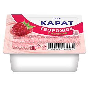 Продукт творожный "Творожок" терм. фрукт. с наполн. «Малина» м.д.ж. 9%, 100 г [м]