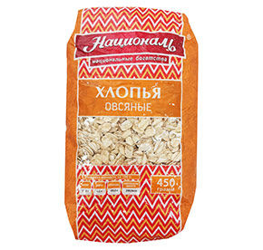 Хлопья овсяные Националь геркулес 450г м/уп