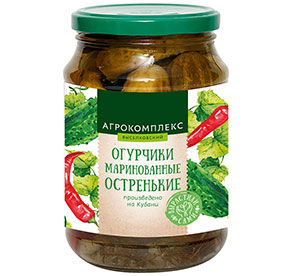 Огурчики маринованные Остренькие 670гр