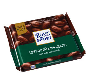 "ЦЕЛЬНЫЙ МИНДАЛЬ". Шоколад молочный с цельным миндалем 