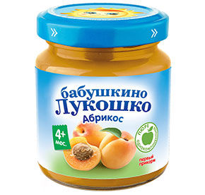 Пюре Бабушкино лукошко абрикос с 4мес 100гр