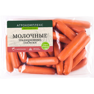 Сосиски Молочные традиционные 1 кг Агрокомплекс 