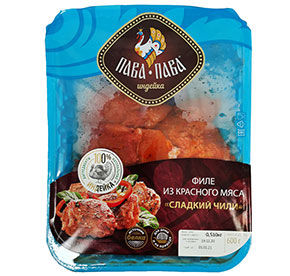 Филе из красного мяса индейки в маринаде Сладкий чили Пава-Пава 600гр