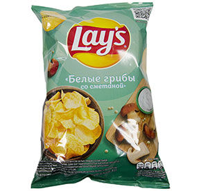 Чипсы Lay's Белые Грибы со сметаной 81гр