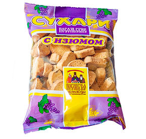 Сухари 250г Посольство вкусной еды Посольские с изюмом м/уп