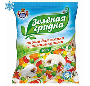 Овощи для жарки с шампиньонами замороженные Зеленая Грядка 400гр