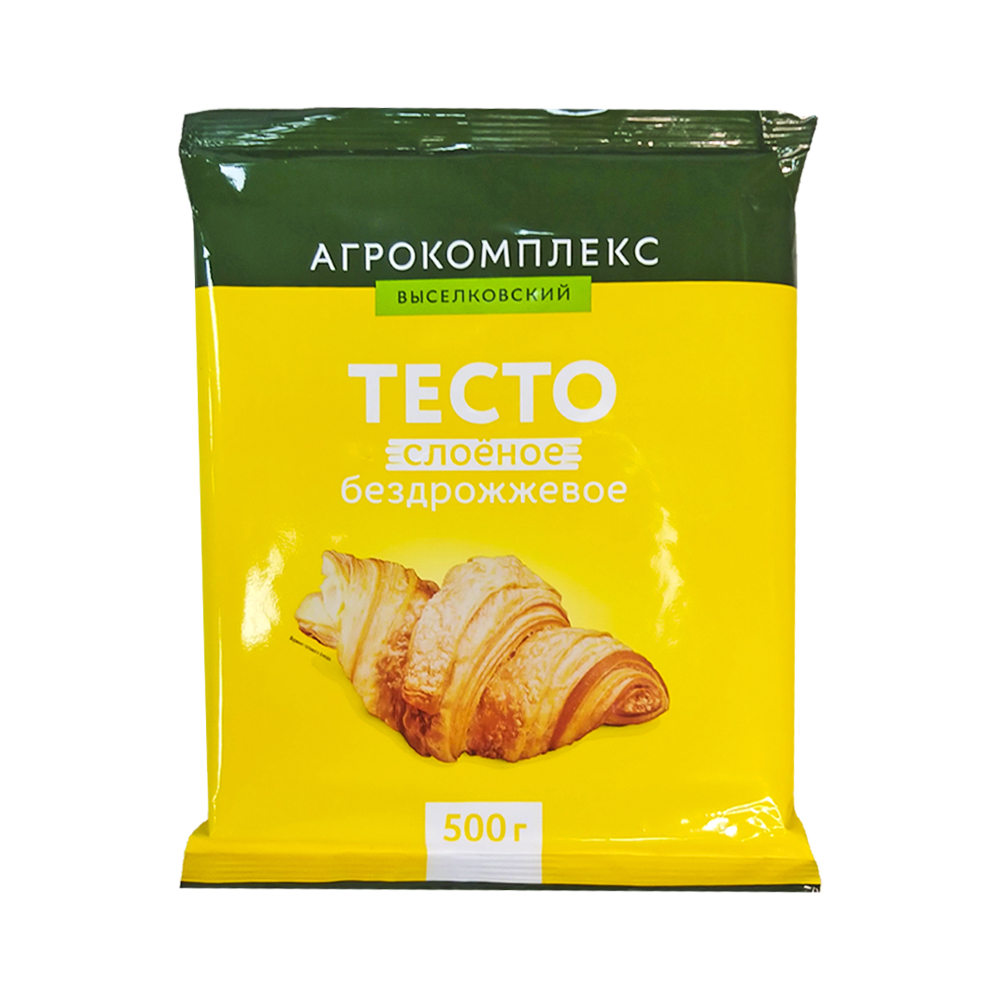 Тесто слоёное бездрожжевое Агрокомплекс 500гр 120₽