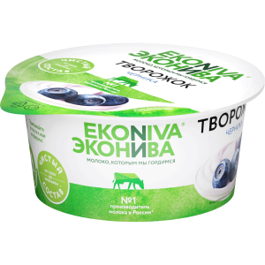 ПАСТА "ТВОРОЖОК" ЭКОНИВА ЧЕРНИКА 5% 125 ГР СТАКАН (6 ШТ)[м]