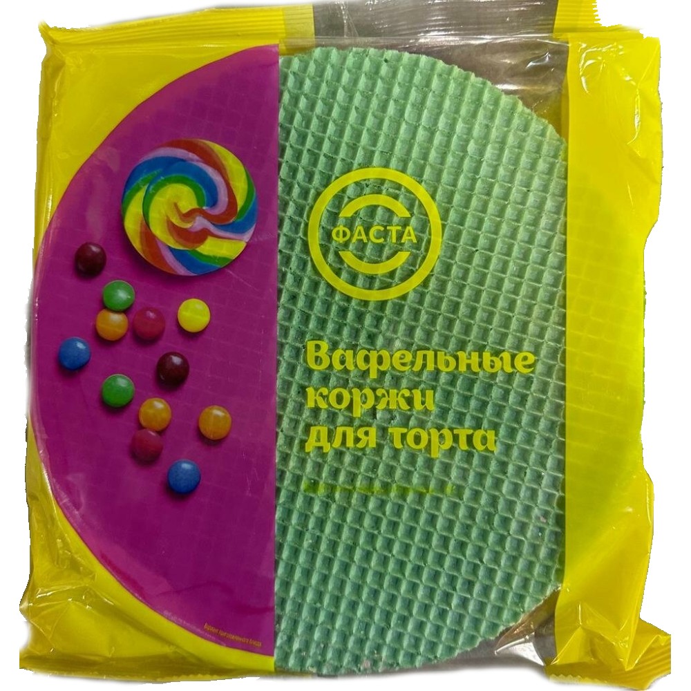 Вафельные коржи 90 гр Фаста Цветные для торта муп 110₽