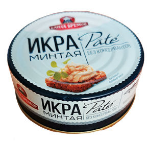 Икра деликатесная люкс минтая Pate пастерелизованная 90гр