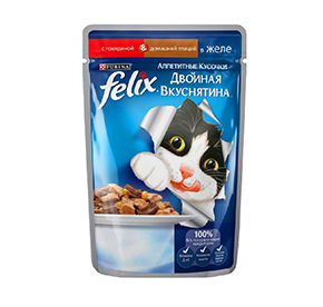 Корм Felix Говядина и птица 85гр