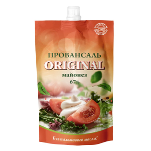 Майонез "Провансаль Original" с м.д.ж.67%  дой-пак 0,193кг 